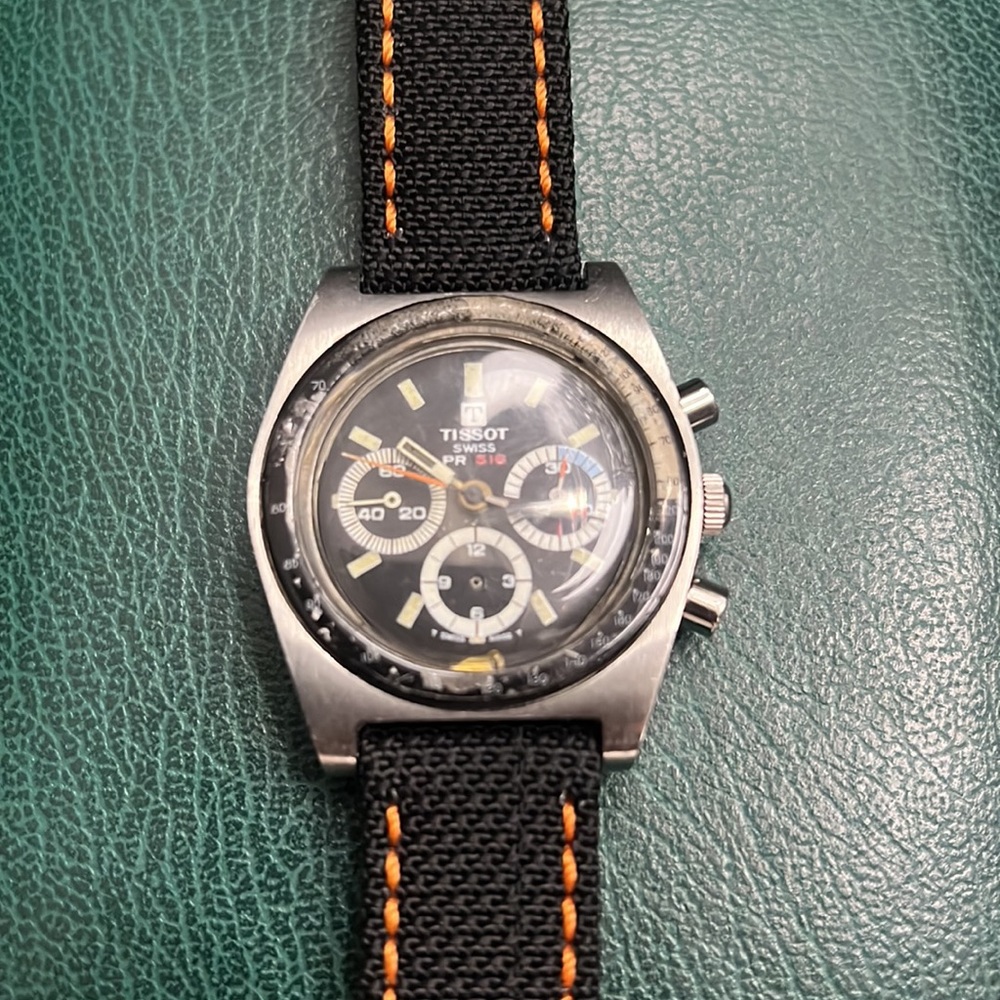 Vintage tissot pr516  Chronograph Lemania 873 Omega Movement watch - Picture 5 of 6